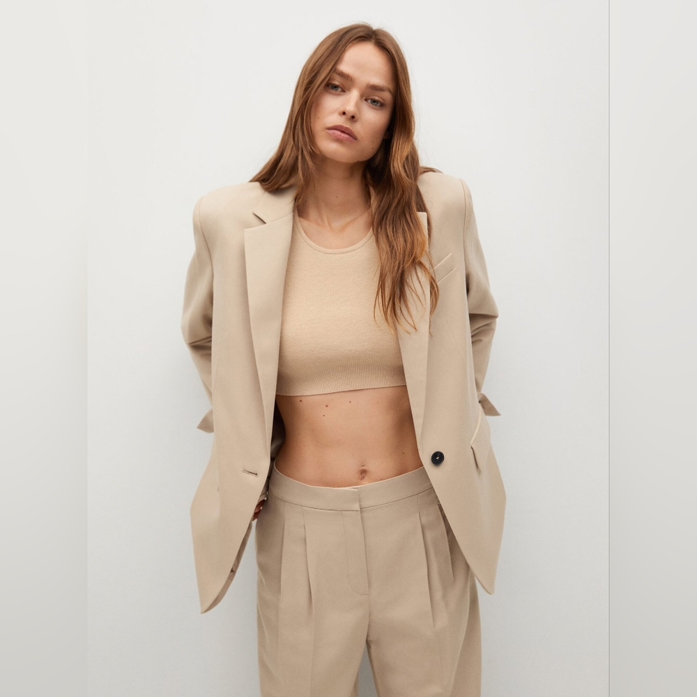 Mango oversized suit blazer
